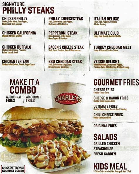 charleys philly steaks menu|charley's philly steaks menu pdf.